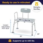 Drive Medical Tub Transfer Bench for Bathtub - Image 4
