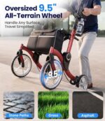 VOCIC Z36 Walker for Seniors with Seat - Image 5