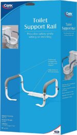 Carex Toilet Safety Frame - Toilet Safety Rails With Adjustable Width - Image 2