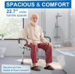 HOMLAND Shower Chair for Inside Shower with Padded Armrests and Back - Image 2