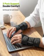 Rakiie 2 Pack Carpal Tunnel Wrist Braces, Adjustable Wrist Support Splin - Image 2