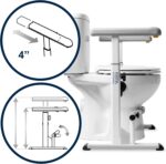 KMINA Toilet Safety Rails, Heavy Duty Frame with Handles - Image 5