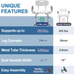 HOMLAND Shower Chair for Inside Shower with Padded Armrests and Back - Image 3