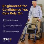 Drive Medical Rollator Walker with Seat, 7.5 Inch Wheels - Image 6