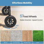 Walkers for Seniors with Seat,2 Wheel Foldable Walker - Image 2
