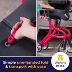Drive Medical Nitro Sprint Rollator Walker with Seat, Standard Size - Image 4