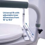Carex Toilet Safety Frame - Toilet Safety Rails With Adjustable Width - Image 4