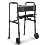Walkers for Seniors with Seat,2 Wheel Foldable Walker