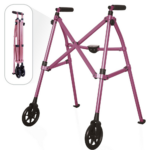 Stander Space Saver Walker, Lightweight Folding Rolling Mobility Aid