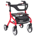 Drive Medical Nitro Sprint Rollator Walker with Seat, Standard Size