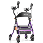 BlessReach Heavy Duty Upright Rollator Walker for Seniors with Seat