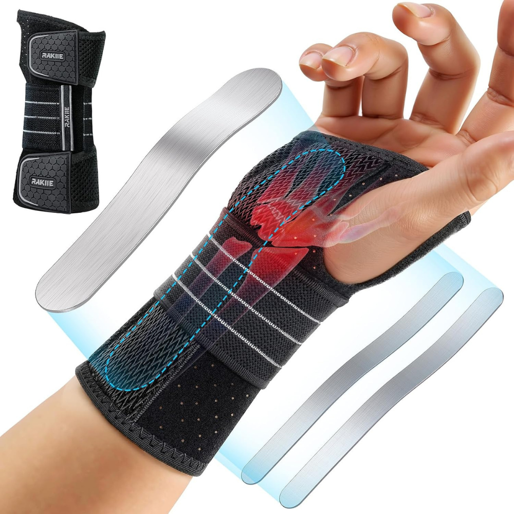 Untitled design - 2026-08-09T075354.579 Rakiie Carpal Tunnel Wrist Brace, Ergonomic Night Support Brace - Image 1
